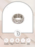 Silver Rhodium Plated White AD Studded Band Challa Finger Ring