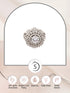 Silver Plated White AD Studded Cluster Finger Ring