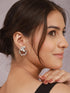 925 Sterling Silver Butterfly Circular Studds Earrings