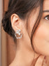 925 Sterling Silver Butterfly Circular Studds Earrings