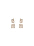Rose Gold Plated Zircon Studded Classic Minimal Geometric Drop Earrings