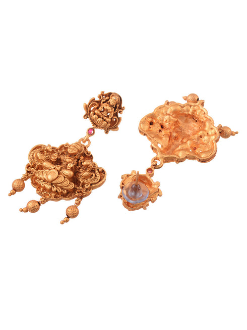 Gold Plated Exquisite Design Shiv Parivar Temple Jewellery Set