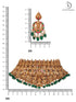 Gold Plated Intricate Temple Design Dangling Green Beads Choker Jewellery Set