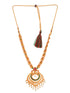 Gold Toned Grand South Indian Imitation Bridal Temple Jewellery Set