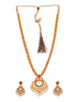 Gold Toned Grand South Indian Imitation Bridal Temple Jewellery Set