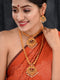 Gold Toned Grand South Indian Imitation Bridal Temple Jewellery Set