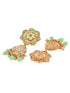 GoldPlated Mint AD & Kundan Stone Studded Necklace Jewellery Set