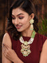 GoldPlated Mint AD & Kundan Stone Studded Necklace Jewellery Set