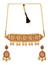 Gold Plated Pink AD studded Kundan Choker Jewellery Set