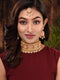 Gold Plated Pink AD studded Kundan Choker Jewellery Set