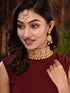 Gold Plated Pink AD studded Kundan Choker Jewellery Set