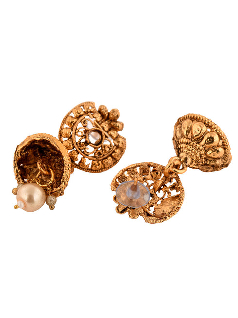 GoldPlated Kundan studded Handcrafted Necklace Jewellery Set