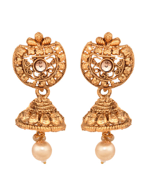 GoldPlated Kundan studded Handcrafted Necklace Jewellery Set