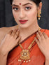 Gold Plated Kundan Studded Pearl Beaded Long Necklace Jewellery Set