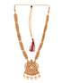 Gold Plated Kundan Studded Pearl Beaded Long Necklace Jewellery Set