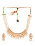 Gold Plated Polki AD Studded Pearl Beaded Intricate Choker Jewellery Set