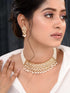 Gold Plated Polki AD Studded Pearl Beaded Intricate Choker Jewellery Set