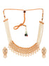 Gold Plated Uncut AD studded Pearl Drops Choker Jewellery Set