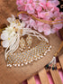 Gold Plated Uncut AD studded Pearl Drops Choker Jewellery Set
