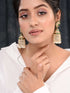 Gold plated Polki Studded Pearl Drops Jhumka Earrings