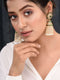 Gold plated Polki Studded Pearl Drops Jhumka Earrings