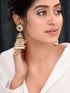 Gold plated Polki Studded Pearl Drops Jhumka Earrings