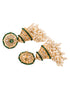 Gold plated Polki Studded Pearl Drops Jhumka Earrings
