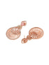 Rosegold Plated Pink AD studded Chandbali Earrings