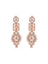 Rosegold Plated AD studded Necklace Earrings Jewellery Set