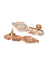 Rosegold Plated AD studded Necklace Earrings Jewellery Set