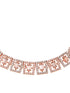 Rosegold Plated AD studded Necklace Earrings Jewellery Set