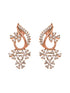 Rosegold Plated AD studded Necklace Earrings Jewellery Set