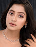 Rosegold Plated AD studded Necklace Earrings Jewellery Set