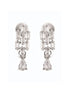 White Rhodium Plated AD studded Necklace Earrings Jewellery Set
