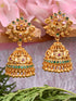 Gold Plated Multi stone studded Jhumka Earrings