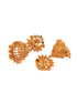 Gold Plated Multi stone studded Jhumka Earrings