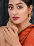 Gold Plated Multi stone studded Jhumka Earrings