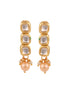 Gold Plated Single line Kundan Pearl Beaded Necklace Jewellery Set