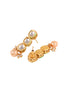 Gold Plated Single line Kundan Pearl Beaded Necklace Jewellery Set