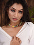Gold Plated Multi Kundan studded modern Necklace Jewellery Set