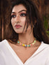 Gold Plated Multi Kundan studded modern Necklace Jewellery Set