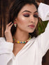 Gold Plated Multi Kundan studded modern Necklace Jewellery Set