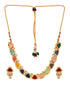 Gold Plated Multi Kundan studded modern Necklace Jewellery Set