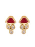Gold Plated Multi Kundan studded modern Necklace Jewellery Set