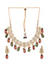 Gold Toned Kundan & Multi Bead studded Handcrafted Jewellery Set