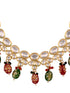 Gold Toned Kundan & Multi Bead studded Handcrafted Jewellery Set