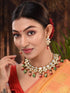 Gold Toned Kundan & Multi Bead studded Handcrafted Jewellery Set