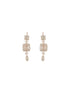 Rose Gold Plated Zircon Studded Classic Minimal Designer Drop Earrings