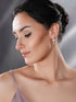 Rose Gold Plated Zircon Studded Classic Minimal Designer Drop Earrings