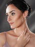 Rose Gold Plated Zircon Studded Classic Minimal Designer Drop Earrings